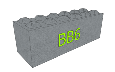 Betonový blok BB6 1800x600x600 mm